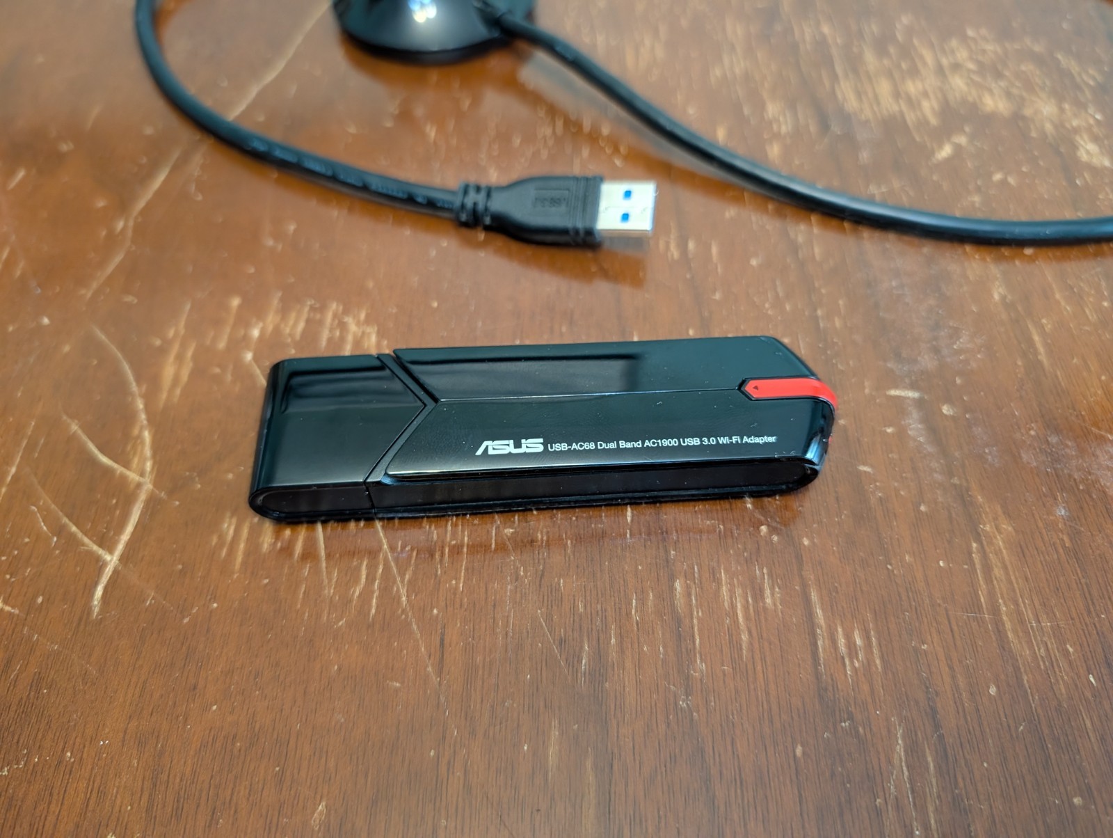 ASUS USB-AC68 Dual Band AC1900 USB 3.0 Wi-Fi Adapter with Cradle 1300/600 Mbps