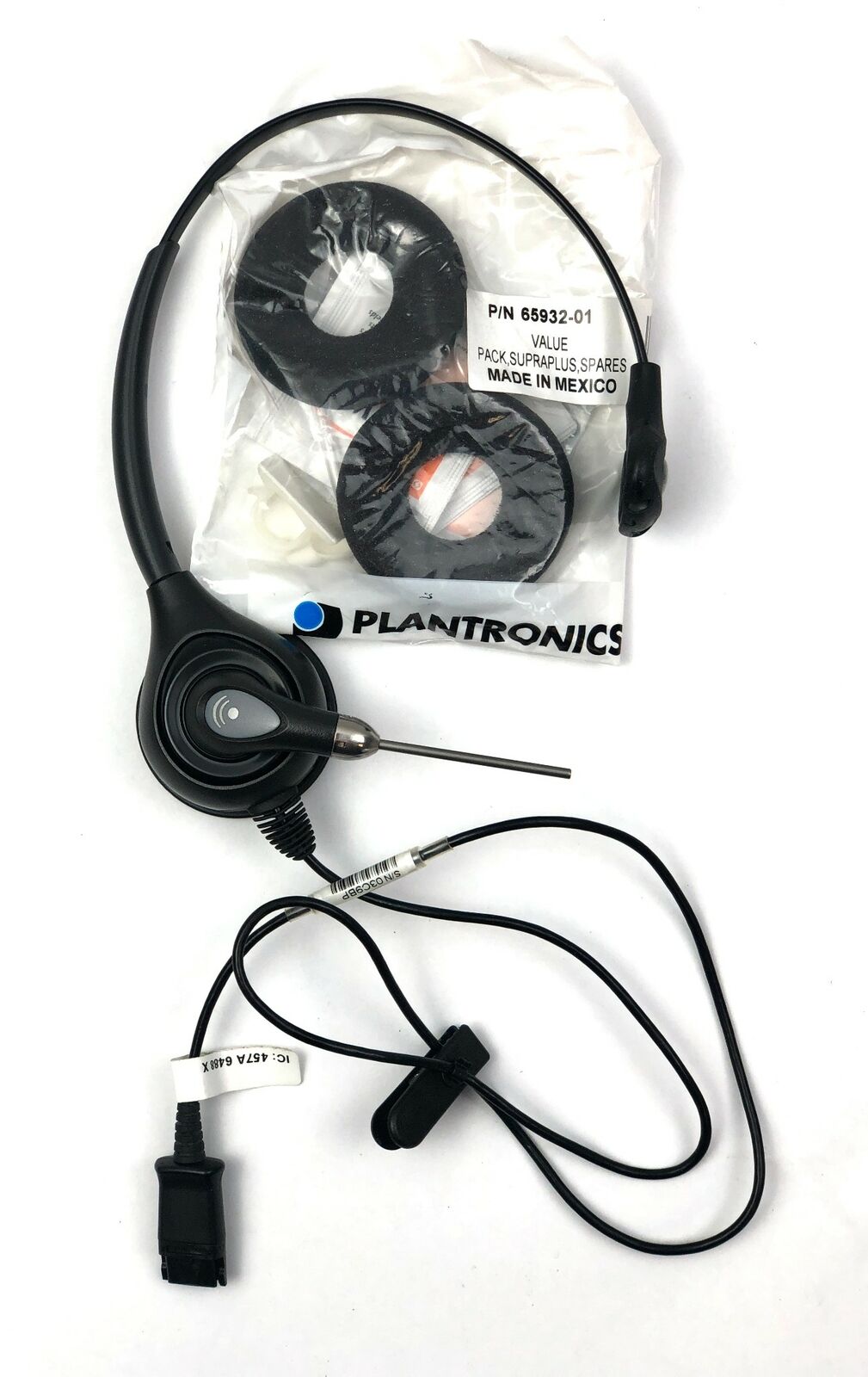 Plantronics Wideband Headset Black SupraPlus with Value Pack 65932-01