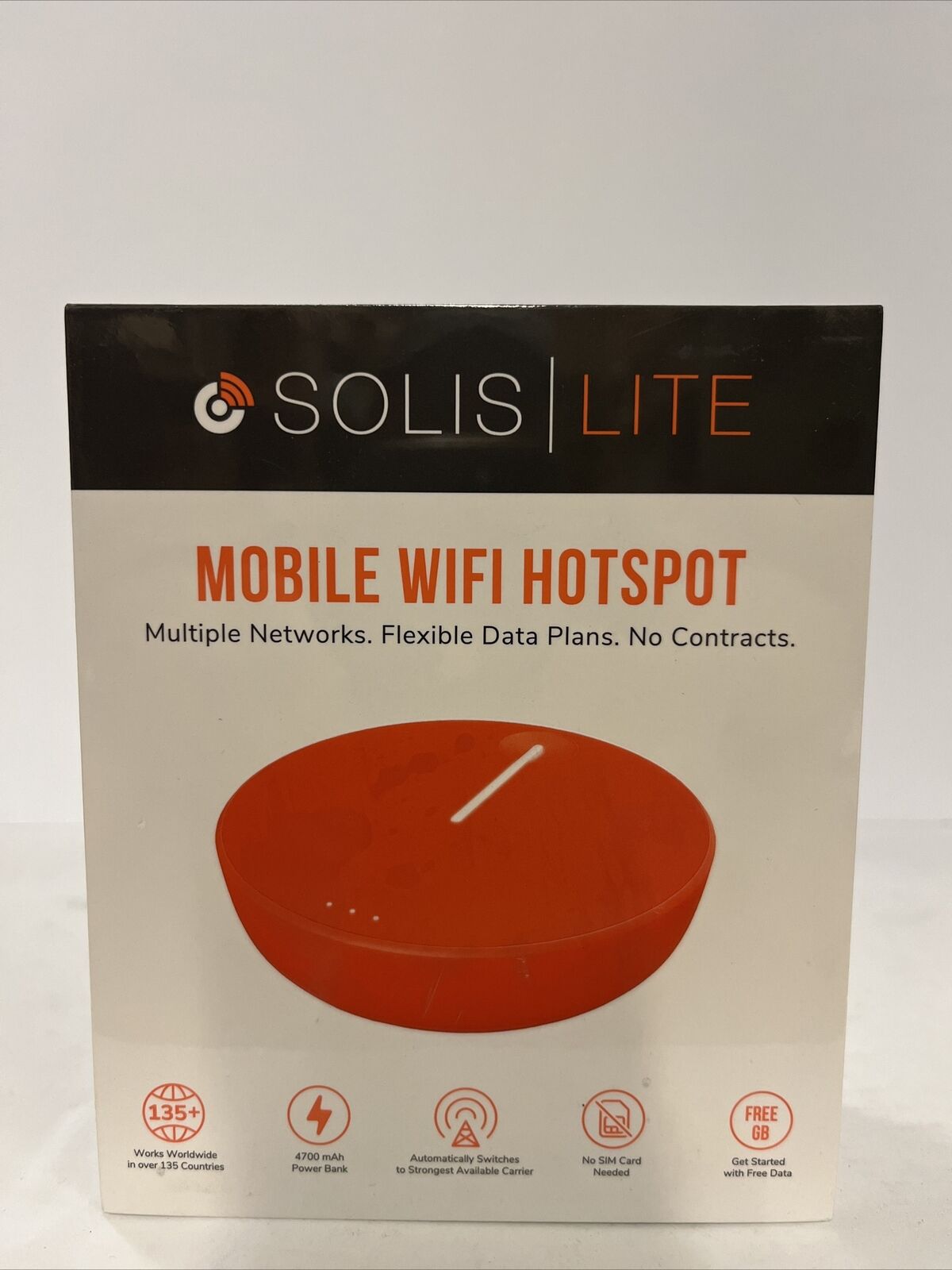 Solis Lite 4G LTE Global Wi-Fi Hotspot + PowerBank - Mobile Router - SEALED NEW 