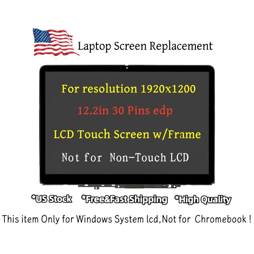 For Lenovo 500W Yoga Gen 4 12.2" WUXGA LCD Touch Screen w/ Bezel 5M11H61348 US