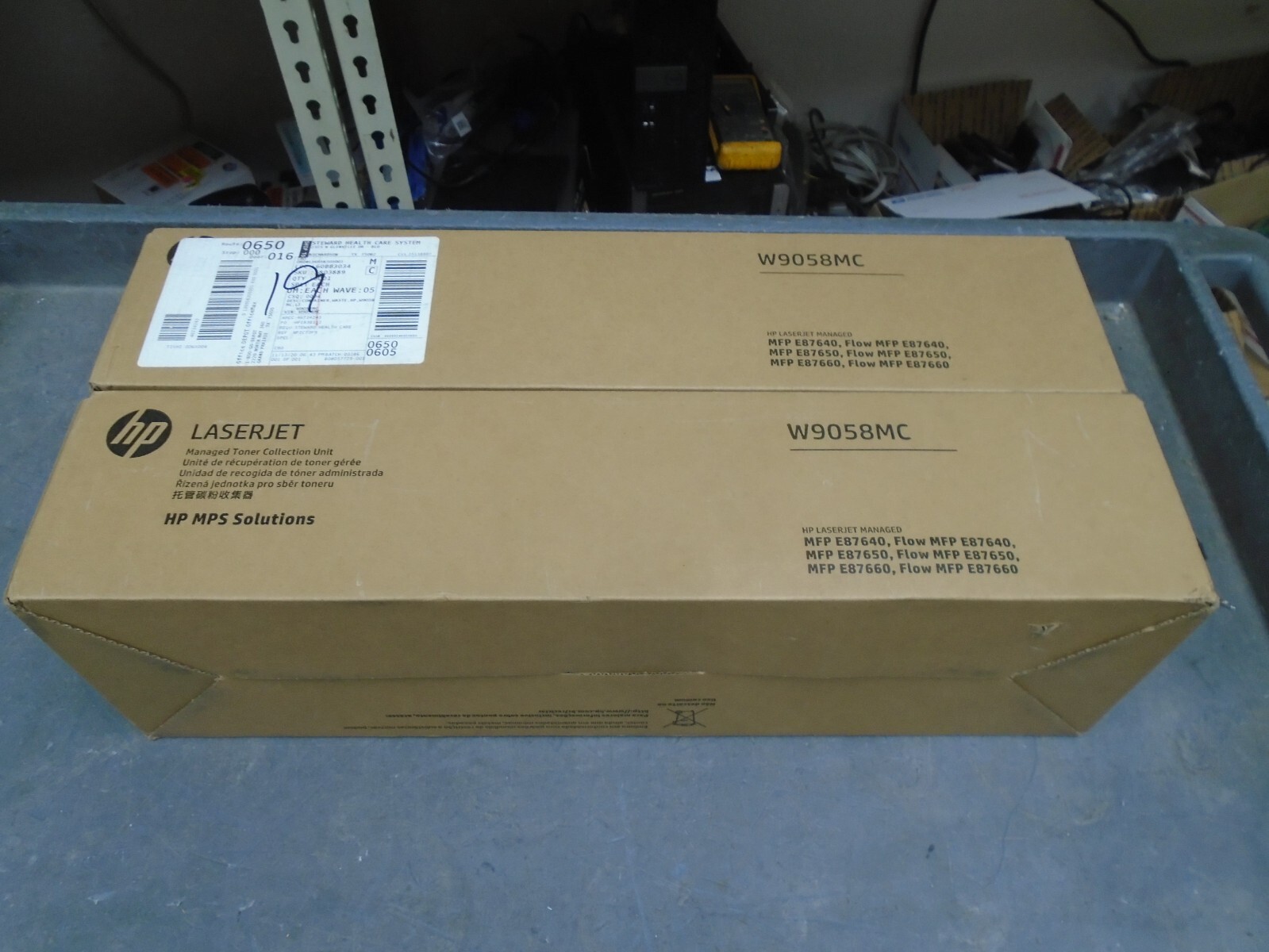 Lot of 2 HP Genuine LaserJet W9058MC Managed Waste Containers