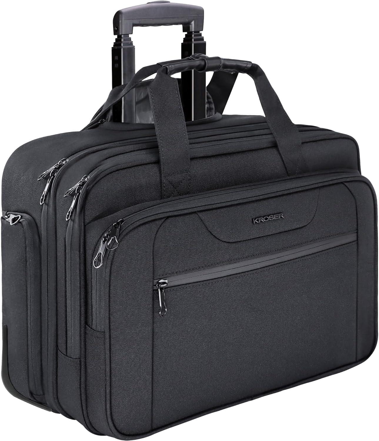 Rolling Laptop Bag Premium Wheeled Briefcase Fits up to 17.3 Inch Laptop Overnig