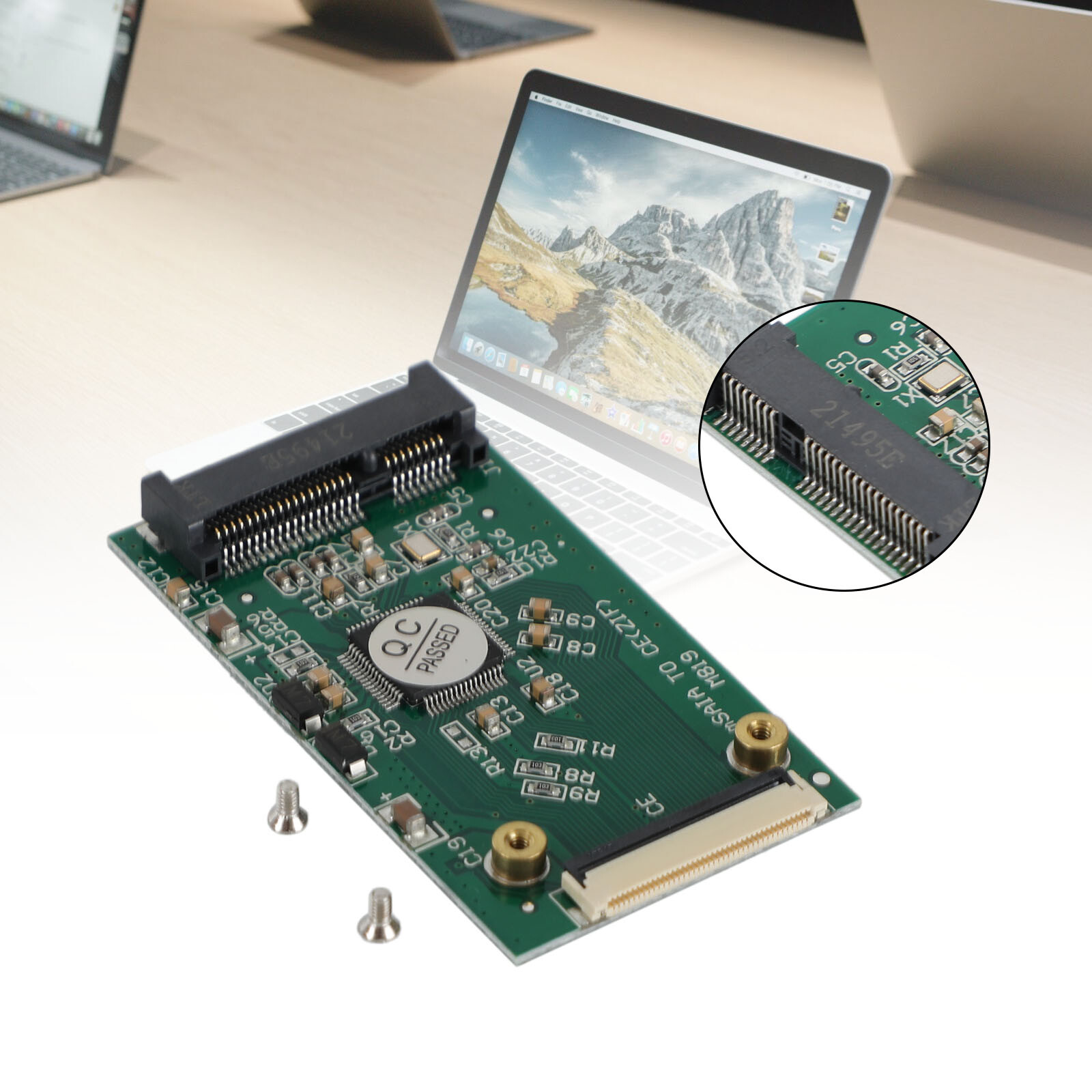 Mini PCI-E mSATA to CE ZIF 1.8 inch SSD to 40 pin Adapter Converter Card UE