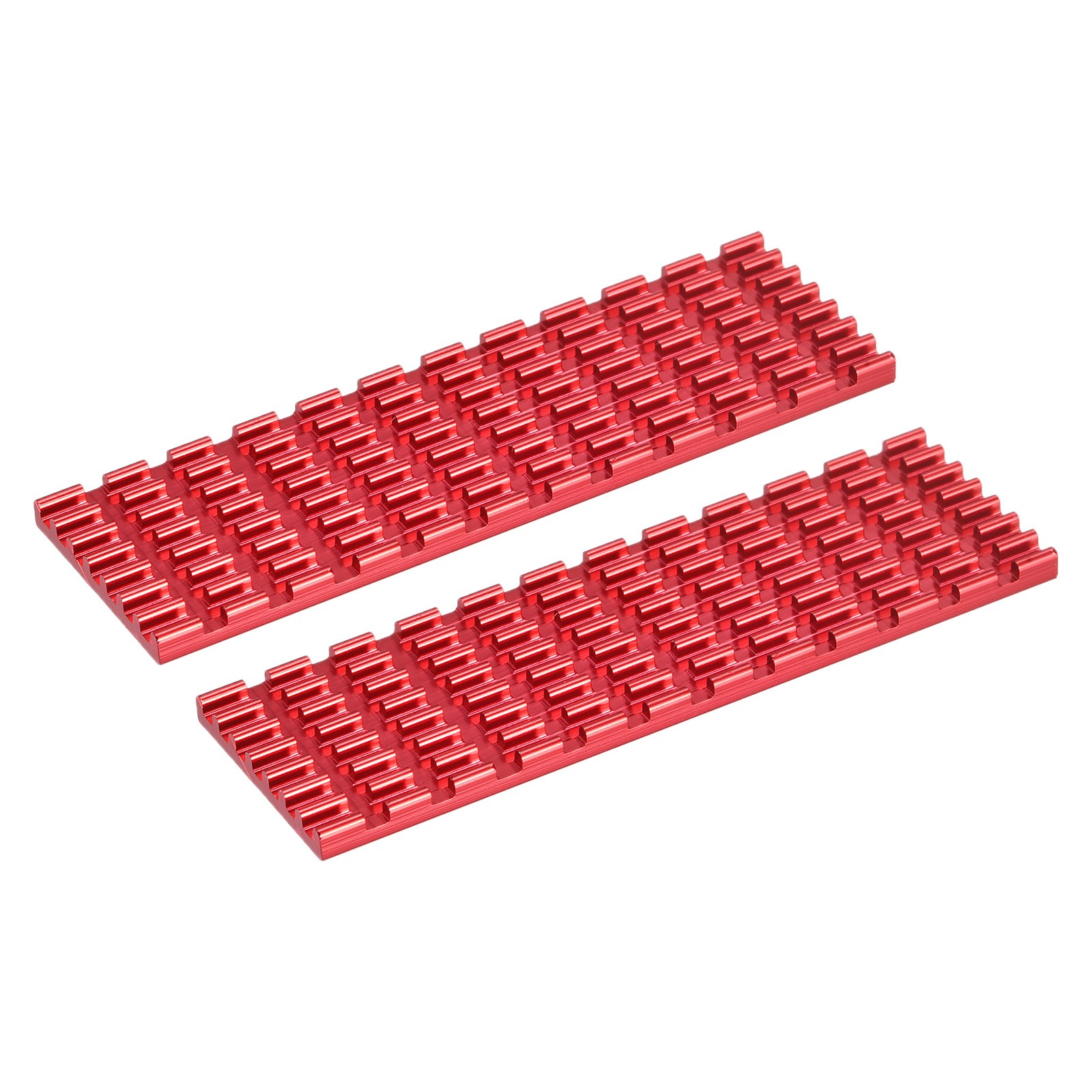 2 Pack M.2 SSD Heatsink Cooler with Thermal Pad for PC 70x22x3mm Red