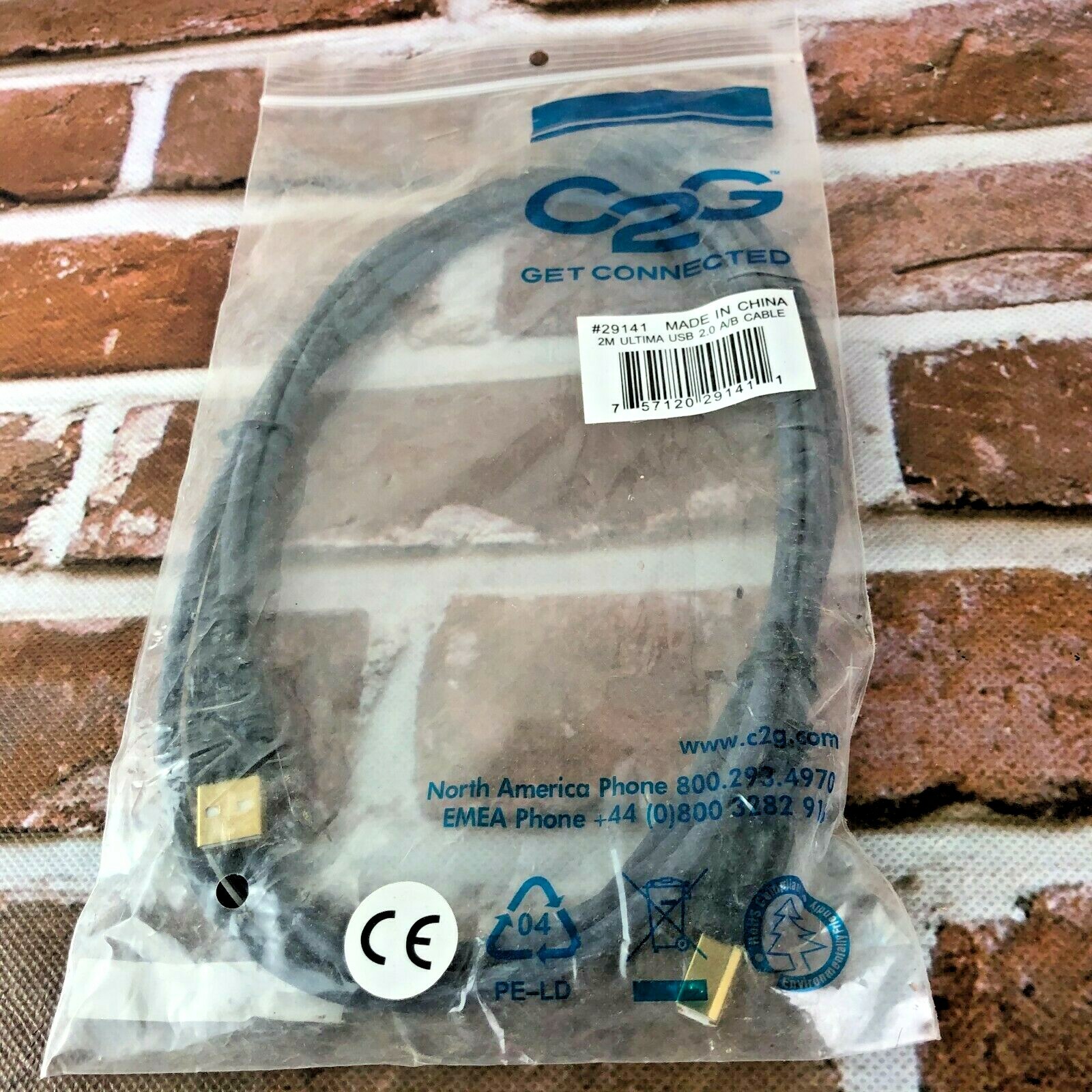 New C2G 2m Ultima USB 2.0 A/B Cable # 29141