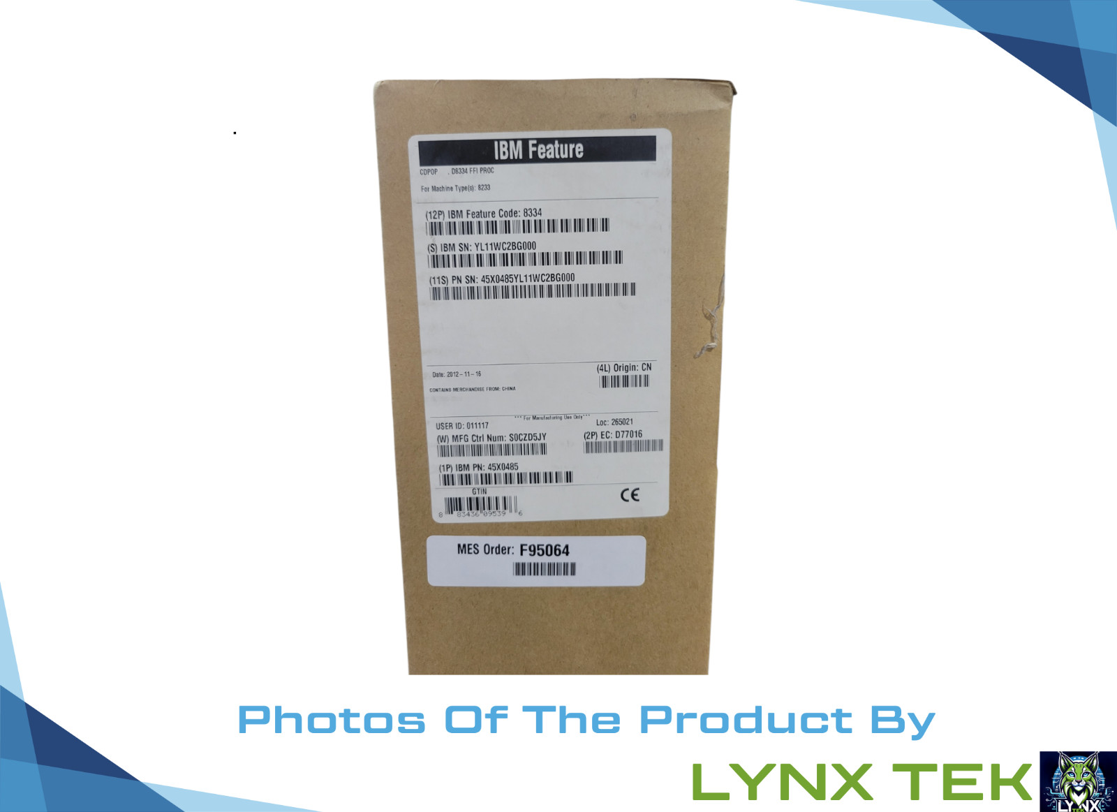 NEW SEALED IBM 8-core 3.0 GHz POWER7 Processor card 8334 45X0585