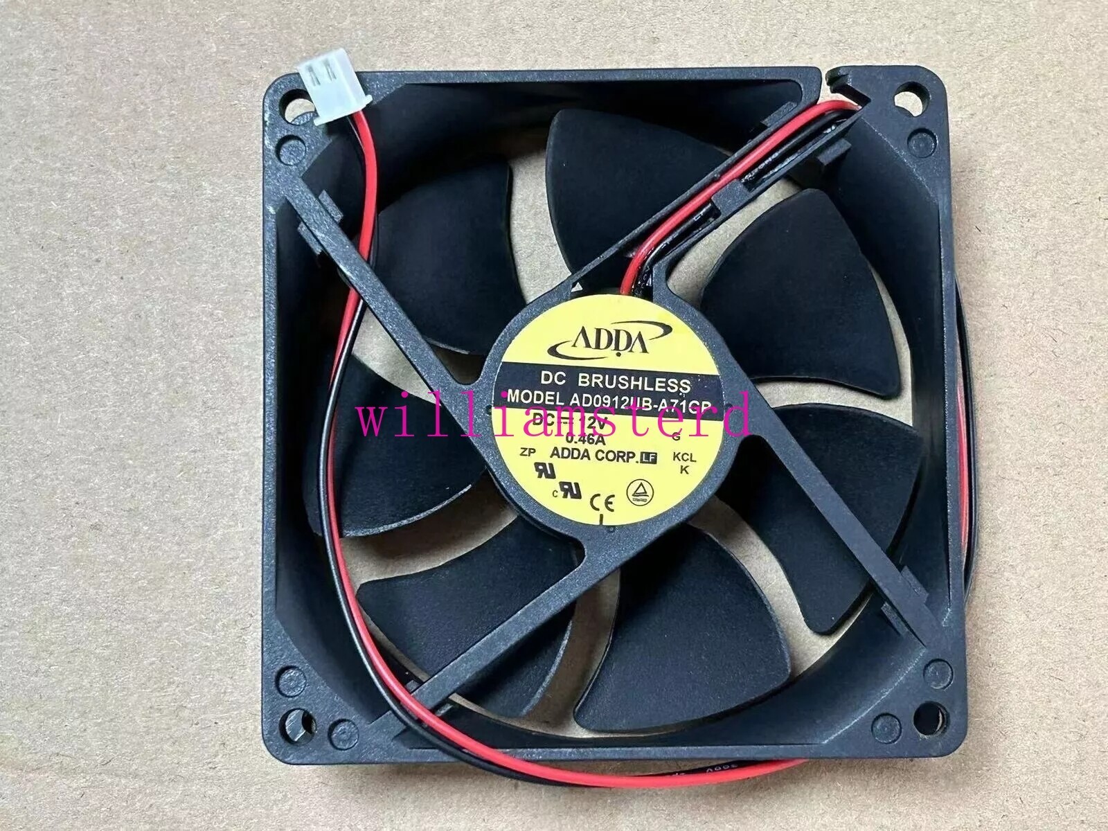 For ADDA Fan AD0912UB-A71GP DC 12V 0.46A 9025 9225 9CM 90mm 2 wires cooling fan