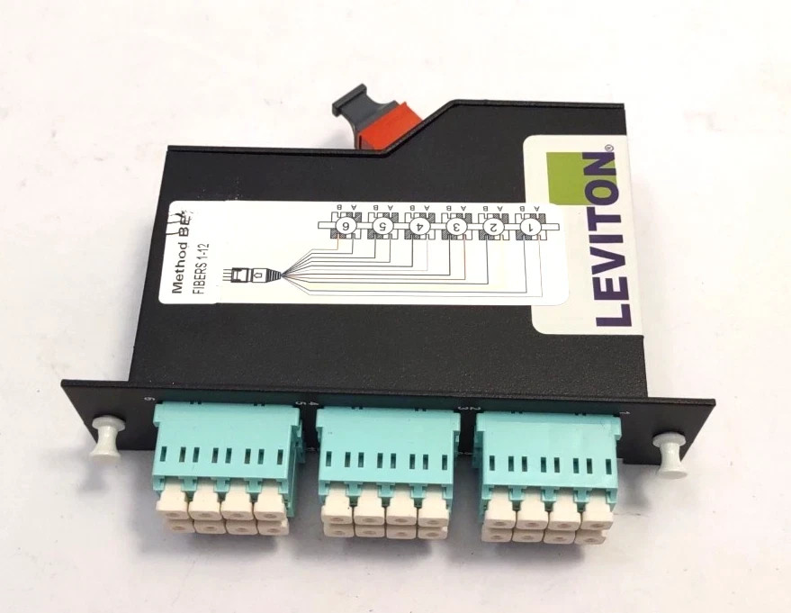 Leviton MTP-LC Fiber Cassette Method BE B Edge BE MTP to LC FM-E024CDC0BE