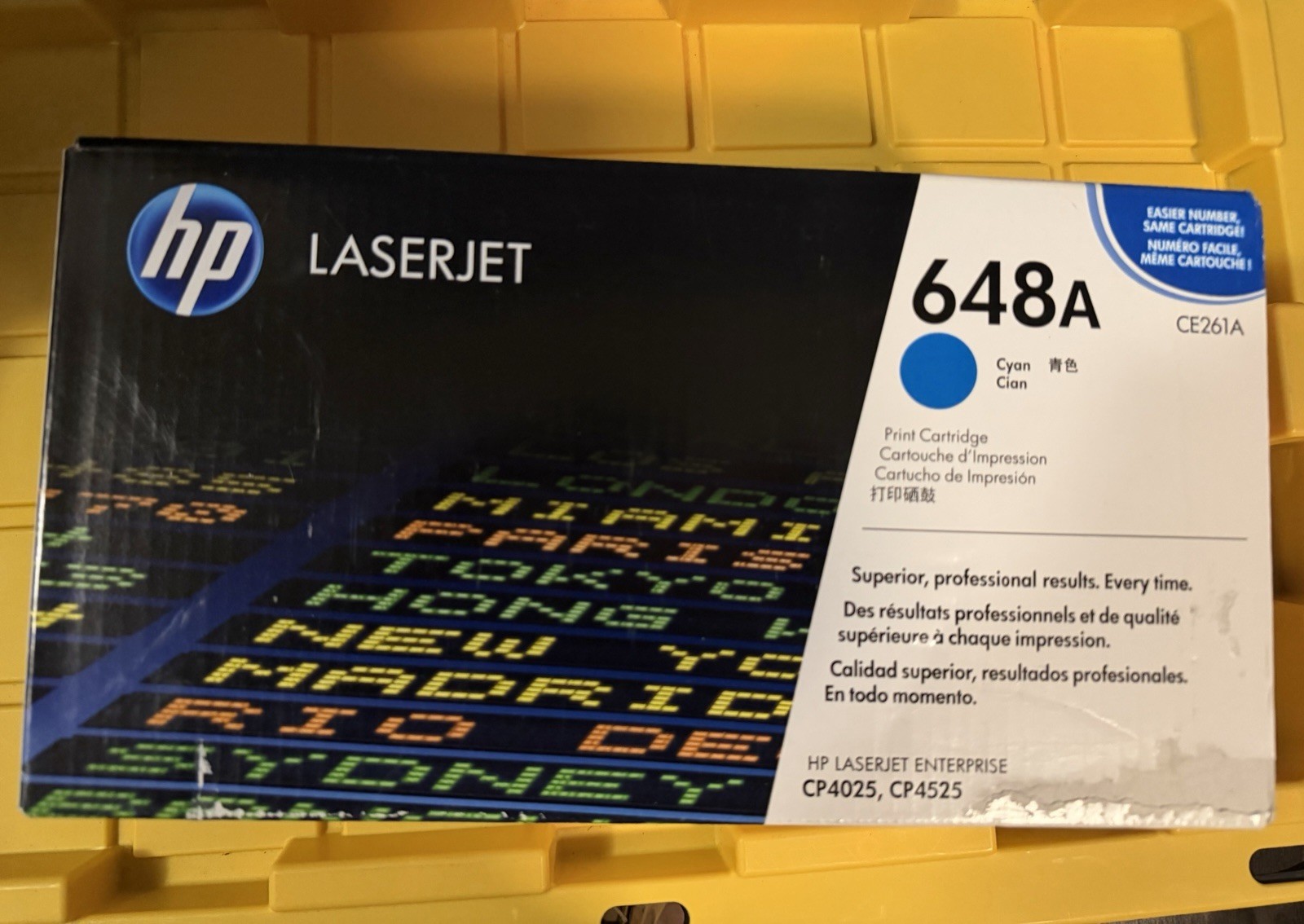 NEW Sealed Genuine HP LaserJet 648A CE261A Cyan Toner Cartridge CP 4025 4525