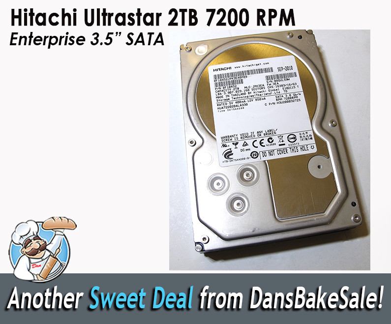 Hitachi HGST 2TB Internal 7200 RPM 3.5" (OF10452) Ultrastar Enterprise HDD