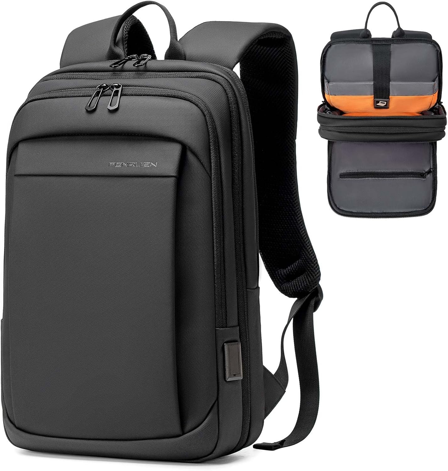 FENRUIEN Work Backpack for Men, Water Resistant Expandable with USB... 