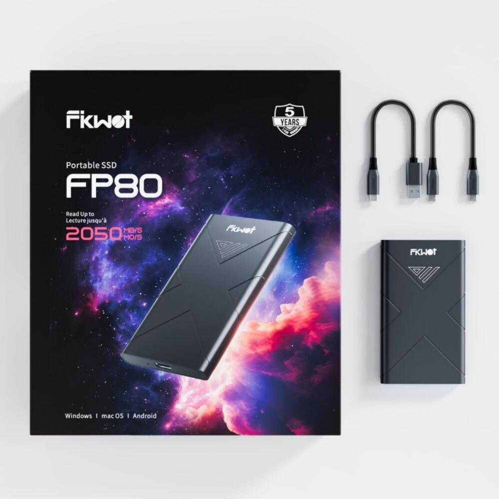 Fikwot External SSD 1TB 2TB USB 3.2 Gen 2 Portable Solid State Drive 2050MB/s