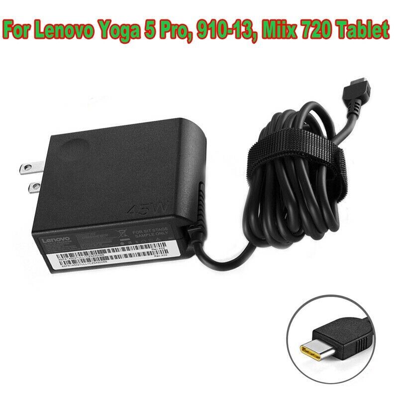 Genuine 45W Yoga 910 Type-C AC Adapter for Lenovo ThinkPad X1 ADLX45ULCU2A OEM