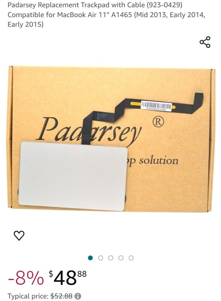 Padarsey Replacement Trackpad with Cable (923-0429) Compatible for MacBook...