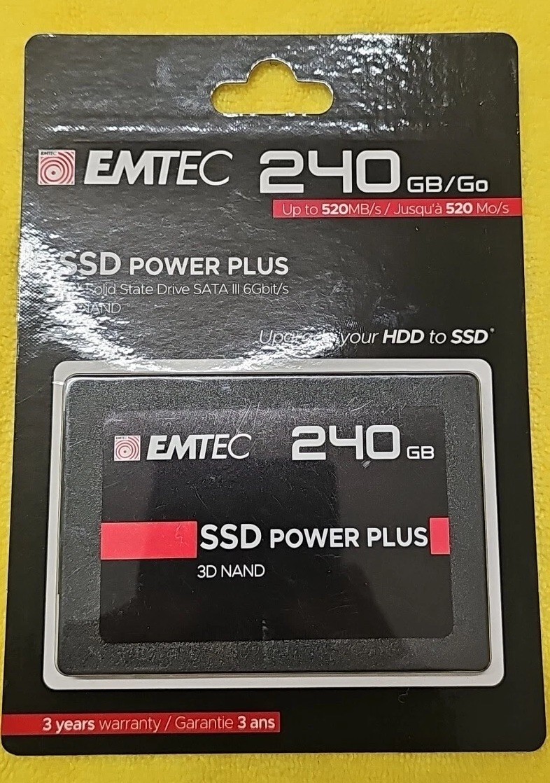 ✨️ Emtec 240GB Internal SSD Power Plus 3D NAND 2.5” SATA III  🆕️FAST SHIPPING 