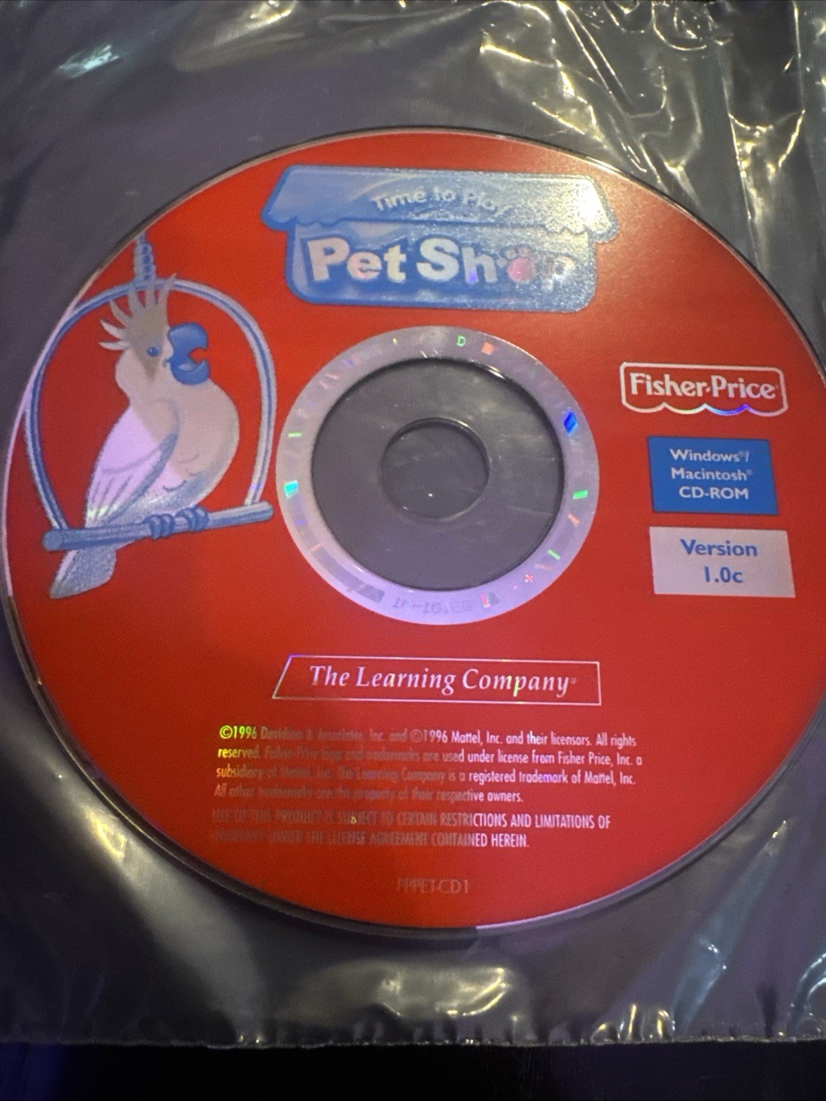 Fisher-Price Time to Play Pet Shop PC CD learn animal feed clearn care vet game