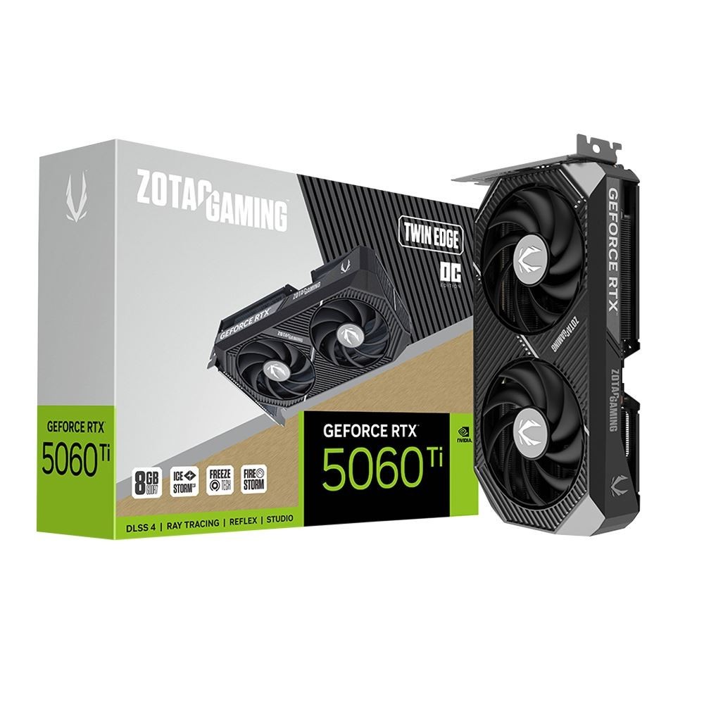 Zotac NVIDIA GeForce RTX 5060 Ti Twin Edge OC Dual Fan 8GB GDDR7 Graphics Card