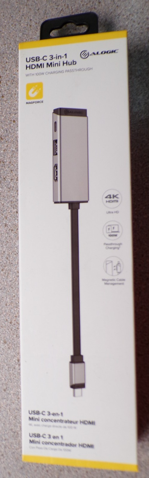 NEW Alogic USB-C 3 in 1 HDMI Mini Hub #39409