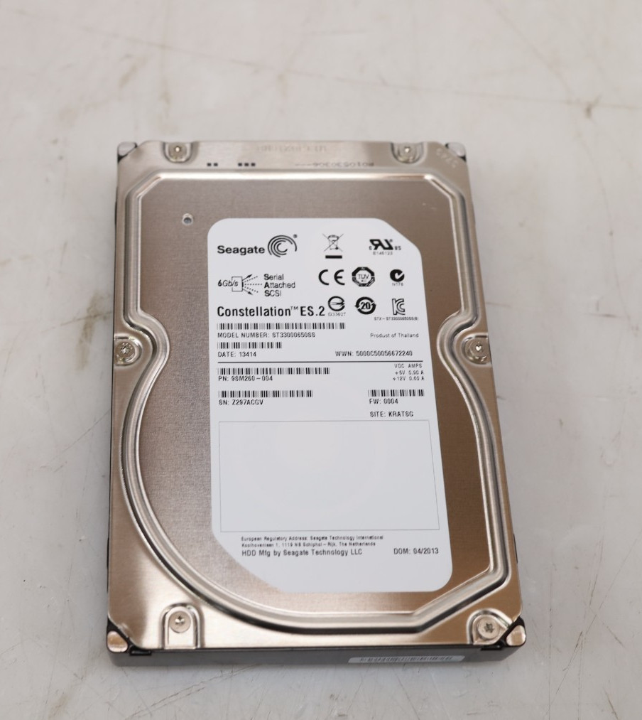 Seagate Constellation ES.2 ST33000650SS 3TB 3.5" SAS 6Gb/s 7200RPM HDD