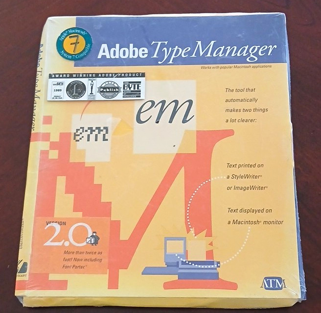 Adobe Type Manager 2.0 (ATM) Desktop Publishing Software for Macintosh
