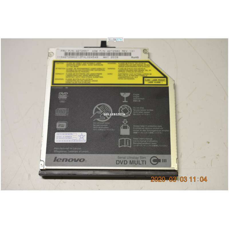 Ultabay Slim Panasonic Dvd Rw Uj862Ac Lenovo P/N 42T2557 (2315/Ib0/C3/3)