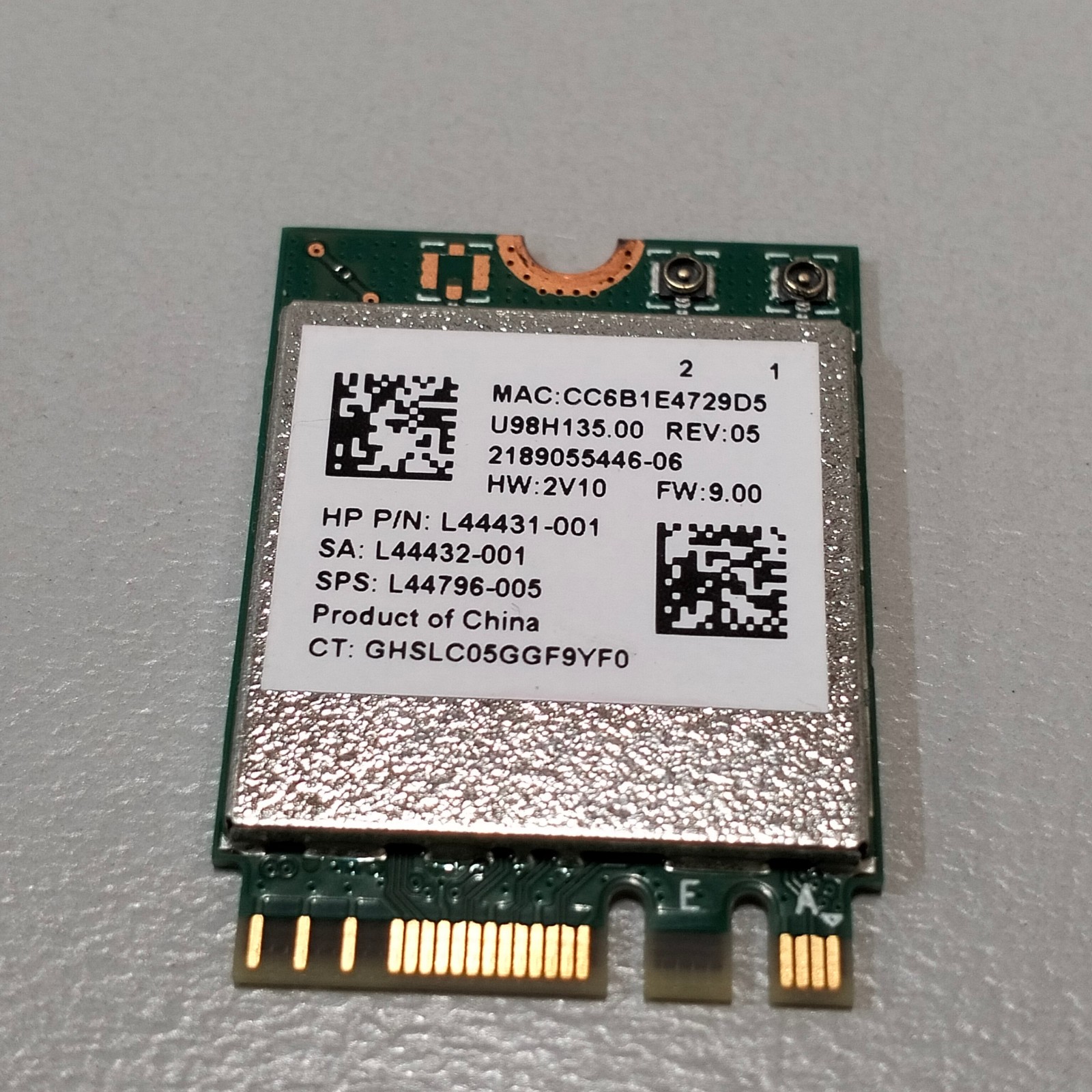 OEM Realtek RTL8822CE 802.11ac BT 5.0 M.2 2230 WiFi Card L44431-001 L44796-005