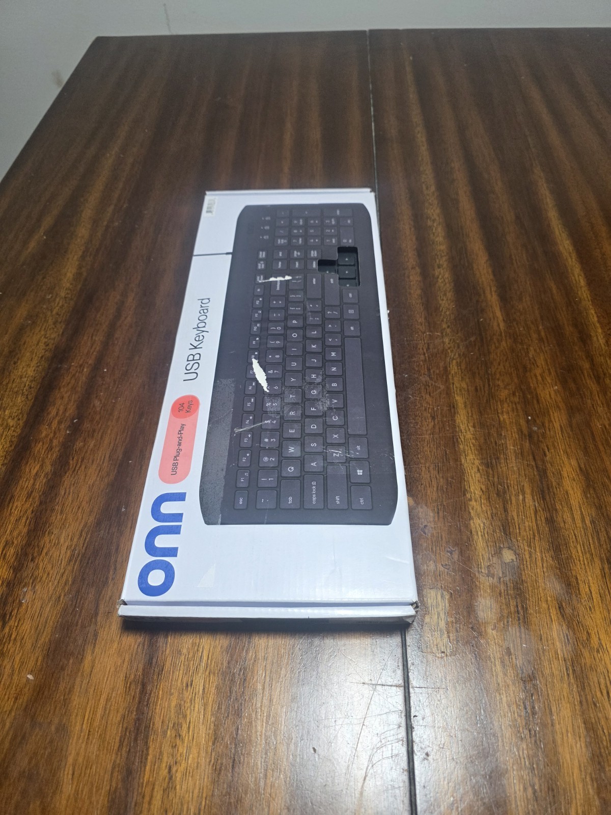 onn. USB Wired Full Size Keyboard QWERTY English Plug & Play Black