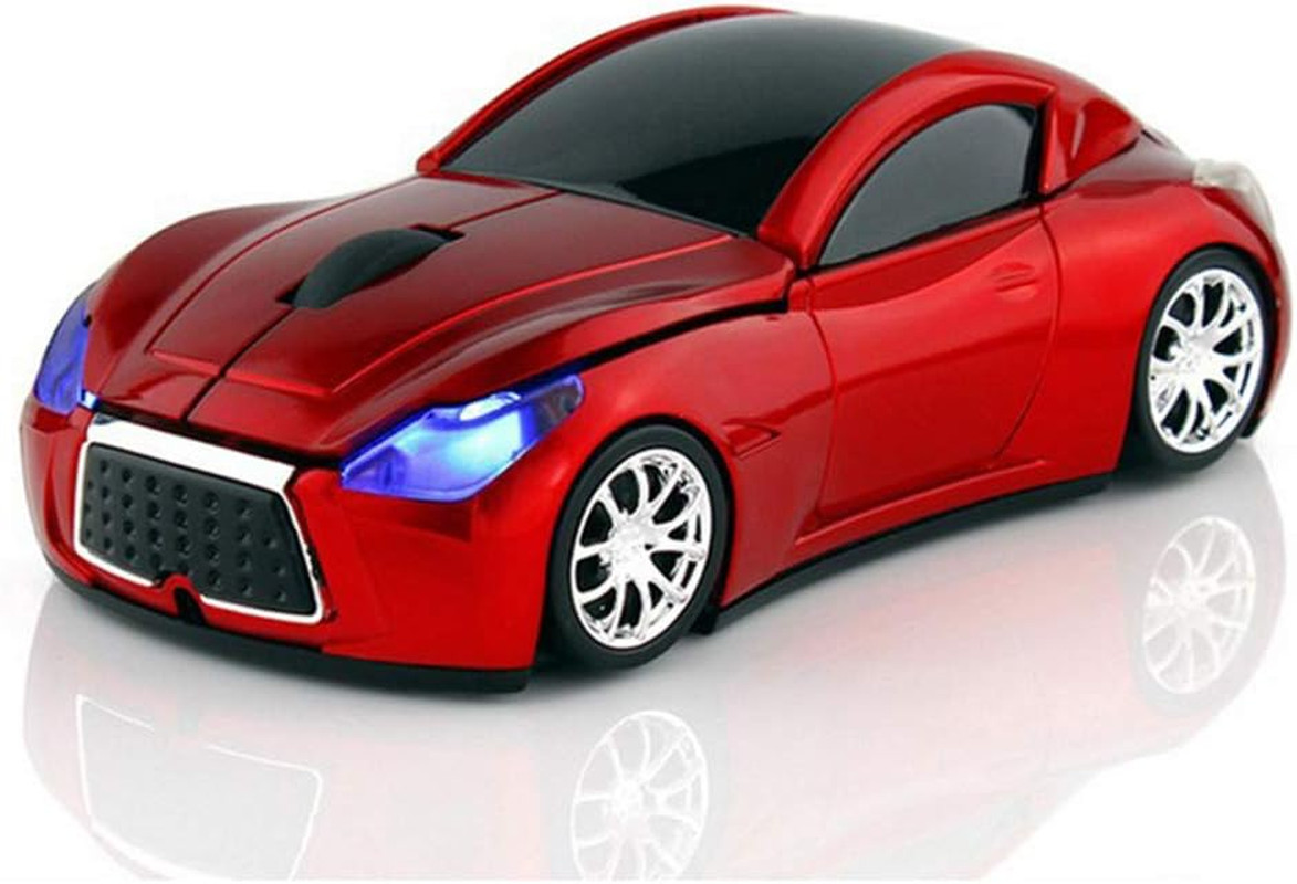 Race Car Mouse Wireless Sports Car Shaped Computer Optical Mouse 2.4Ghz LED Ligh