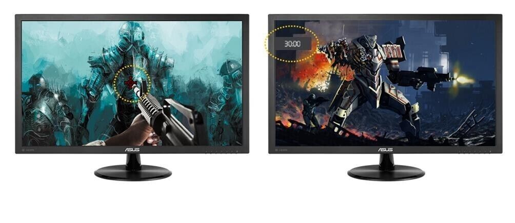 Matching DUAL LARGE MAJOR BRAND 22" Widescreen LCD Monitors w/ Cables Gaming