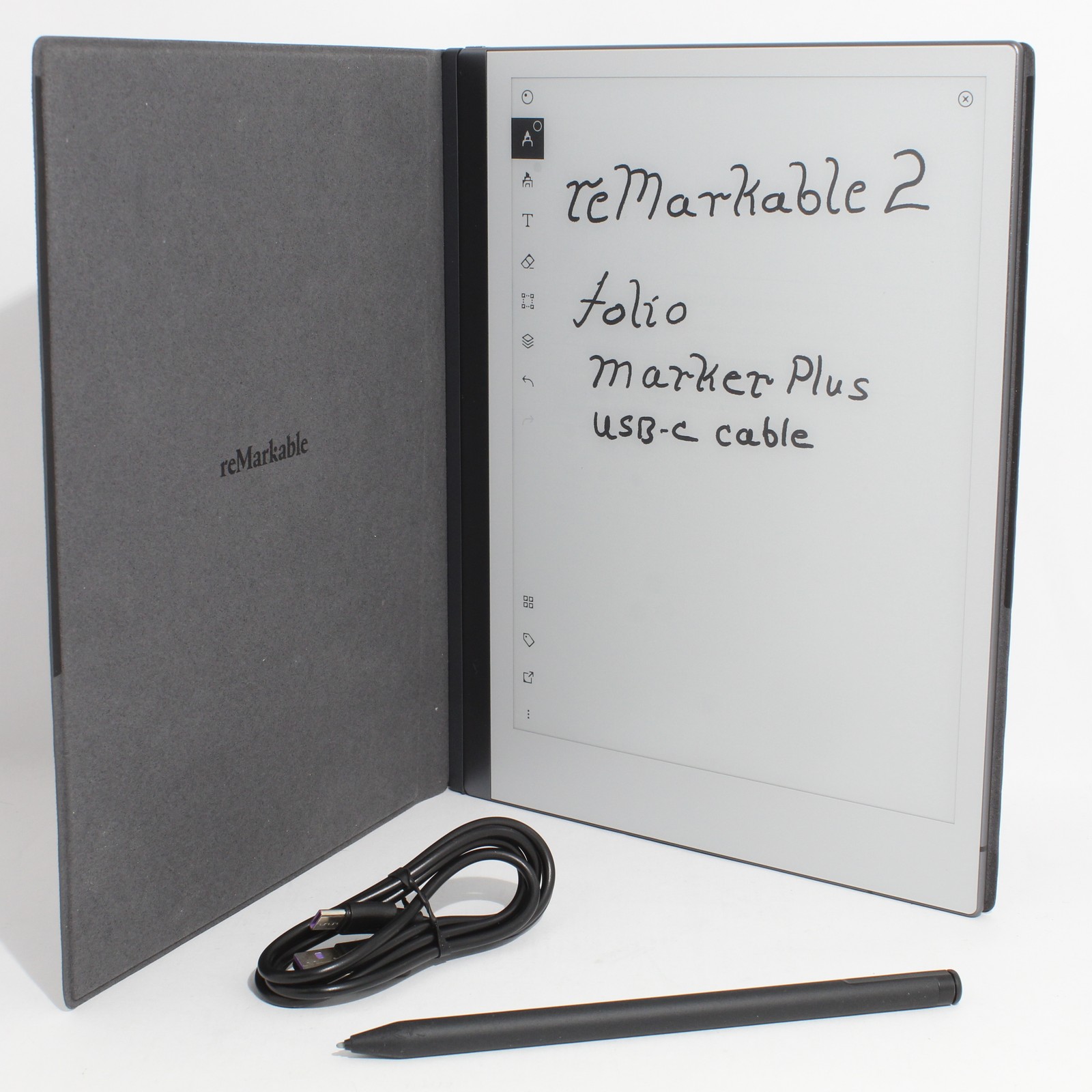 Excellent ReMarkable 2 Paper Tablet BUNDLE w/ Folio,Marker Plus & Charging Cable