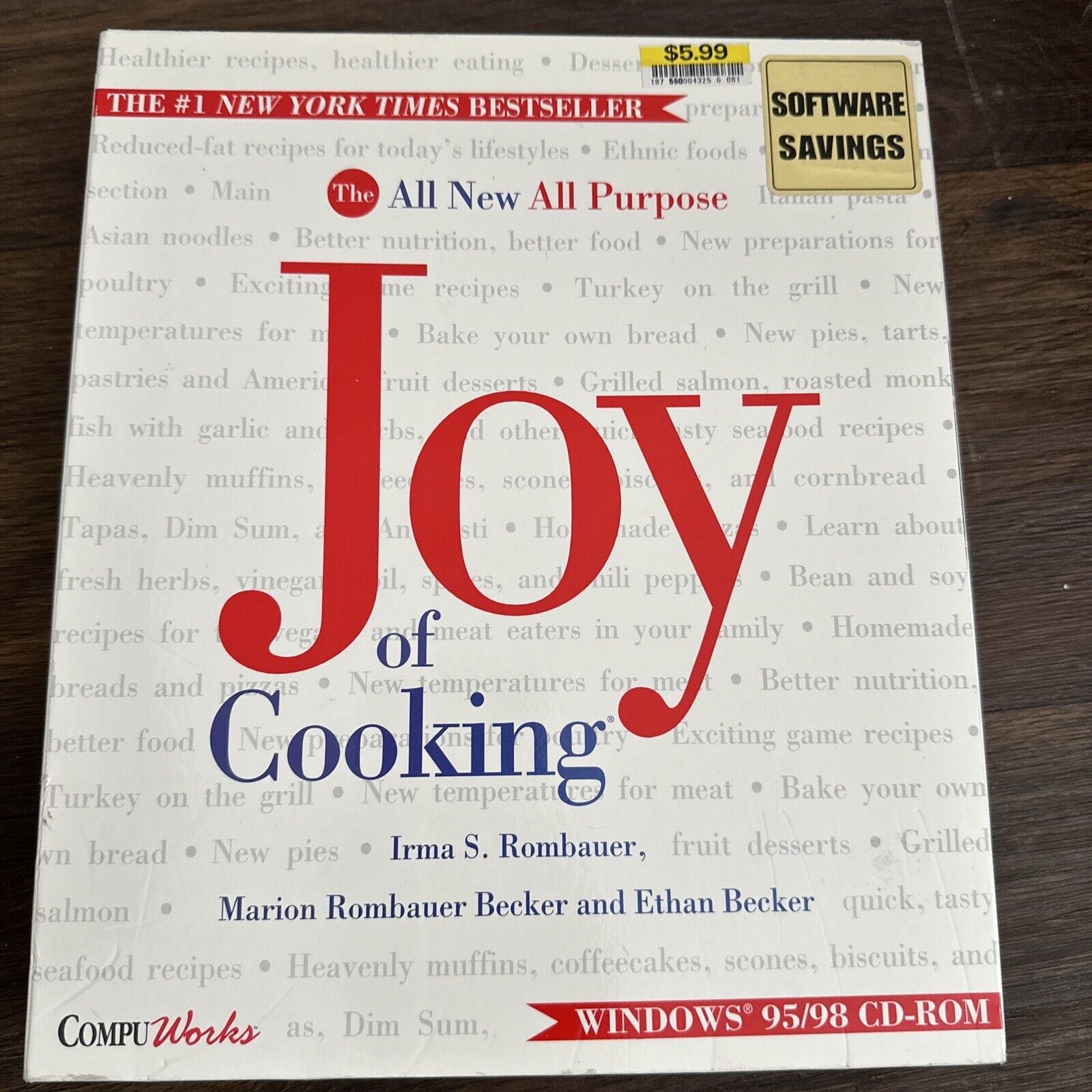 The Joy of Cooking PC CD Irma Rombauer learn Cook meal, culinary 2,500 recipes