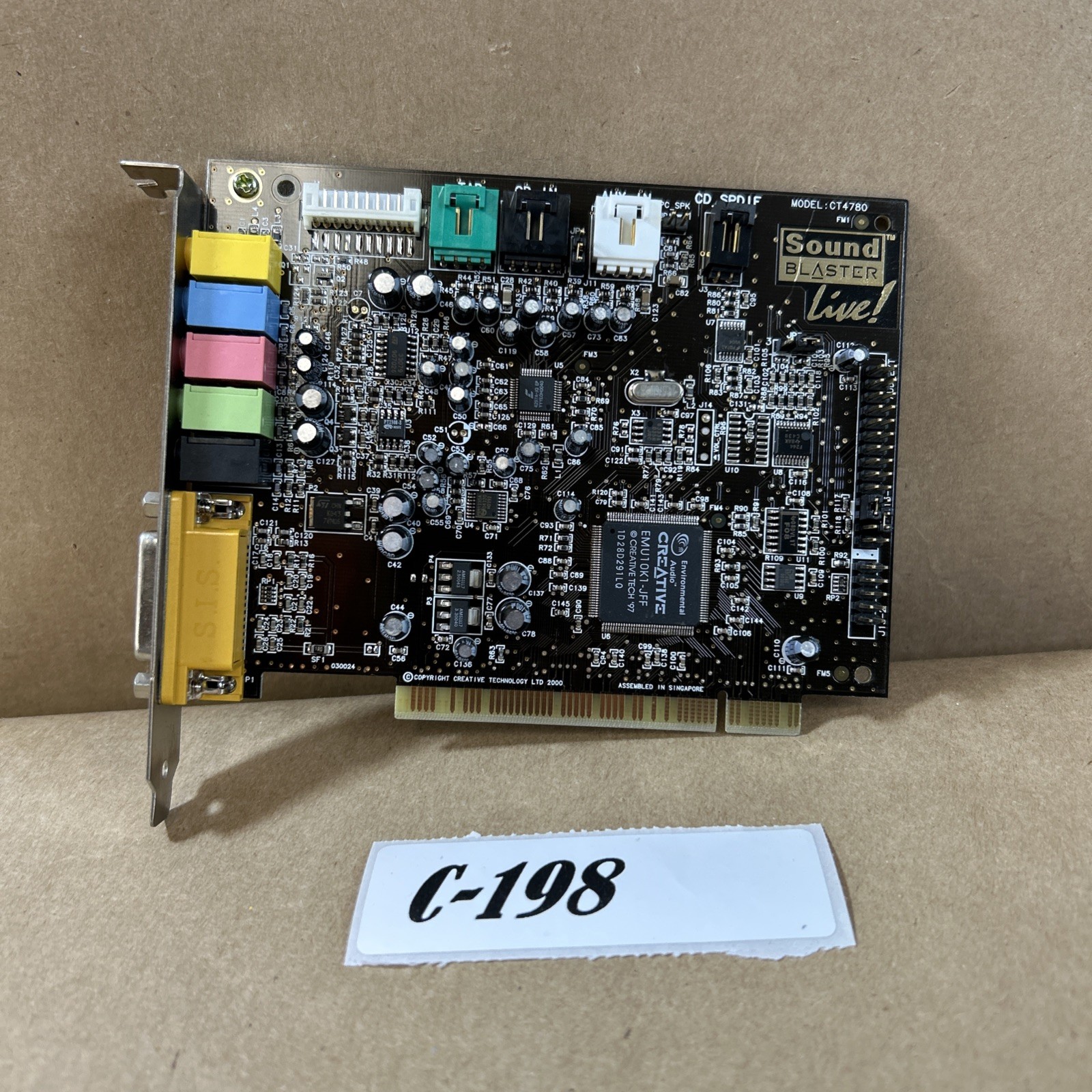 Creative Labs Sound Blaster Live 5.1 PCI Sound Card CT4780 Used Tested Working