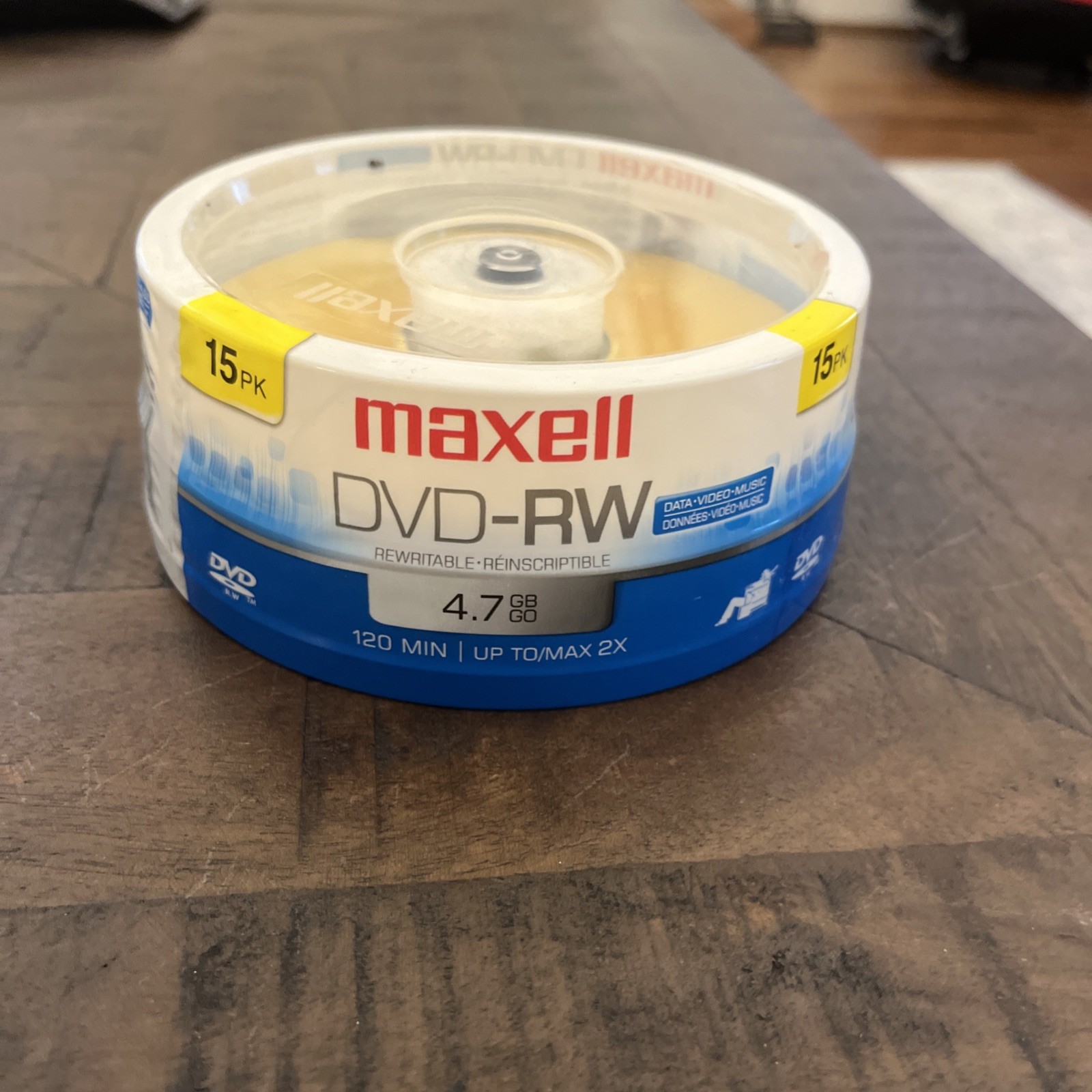Maxell Dvd-Rw Rewritable Disc, 4.7 maxell 635117 4.7gb dvd-rw (15-ct spindle)