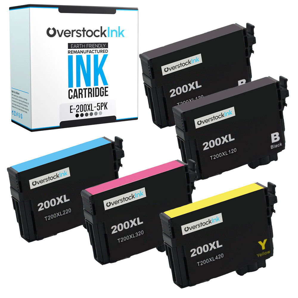 5PK OSI 200XL Printer Ink Compatible for Epson Expression XP-310 XP-400 XP-410