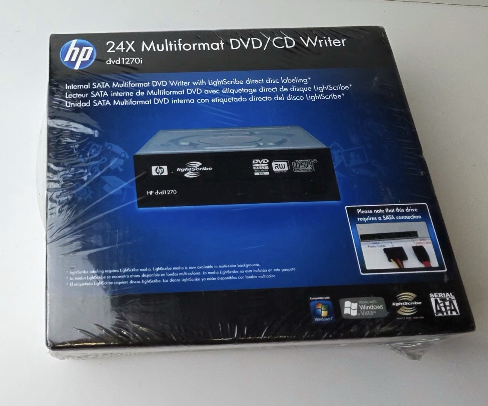 HP dvd1270i 24x Multiformat DVD/CD Writer Internal SATA LightScribe New