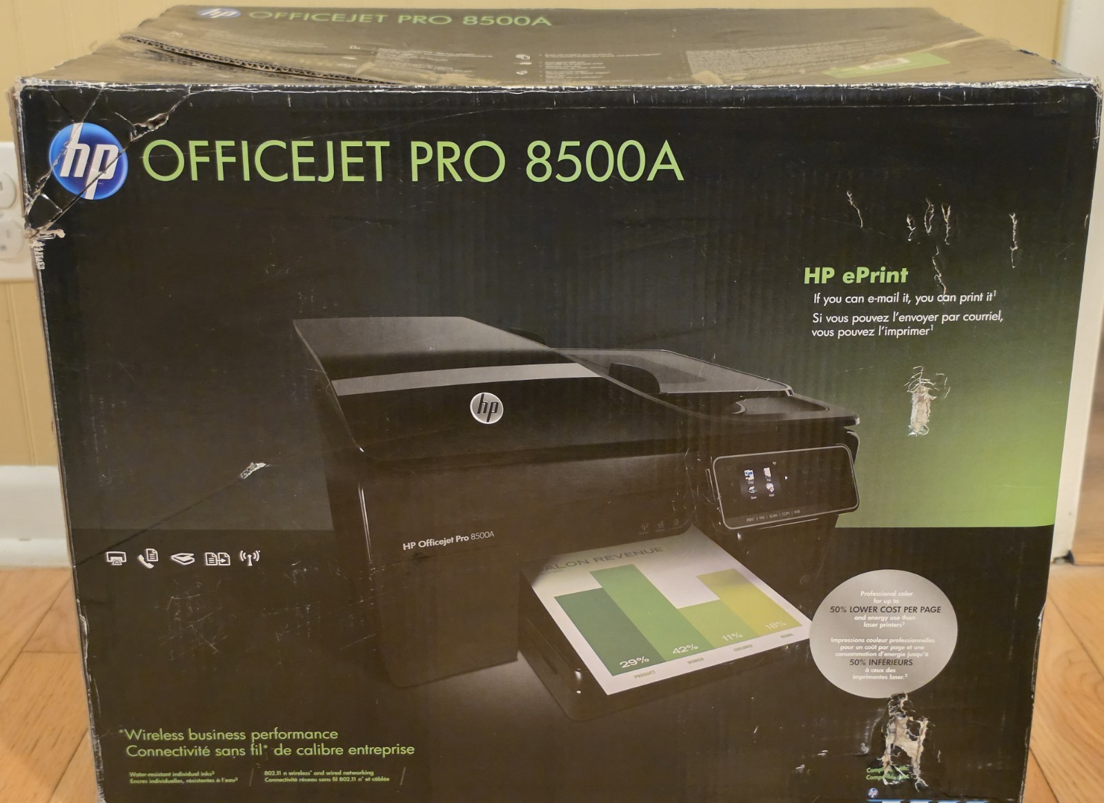 HP Officejet Pro 8500a Plus All-In-One Inkjet Printer W/Extra Ink Need Printhead