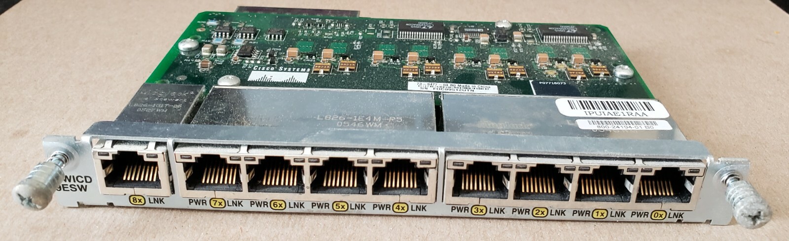 Cisco HWIC-D-9ESW-POE 9 Port POE HighSpeed Network Interface Card Tested/Working