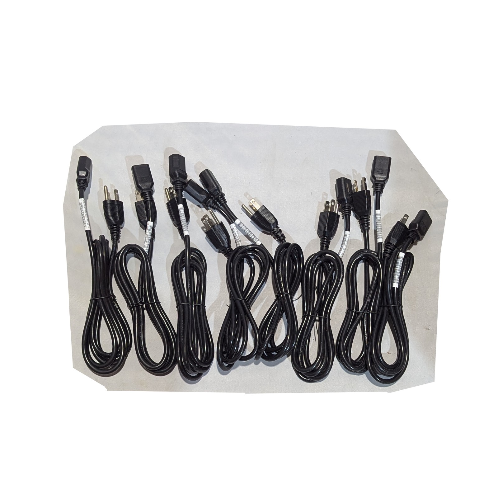 HP (QTY 8) 6 Feet IEC C13 to NEMA 5-15P AC Computer Power Cords 8121-0740