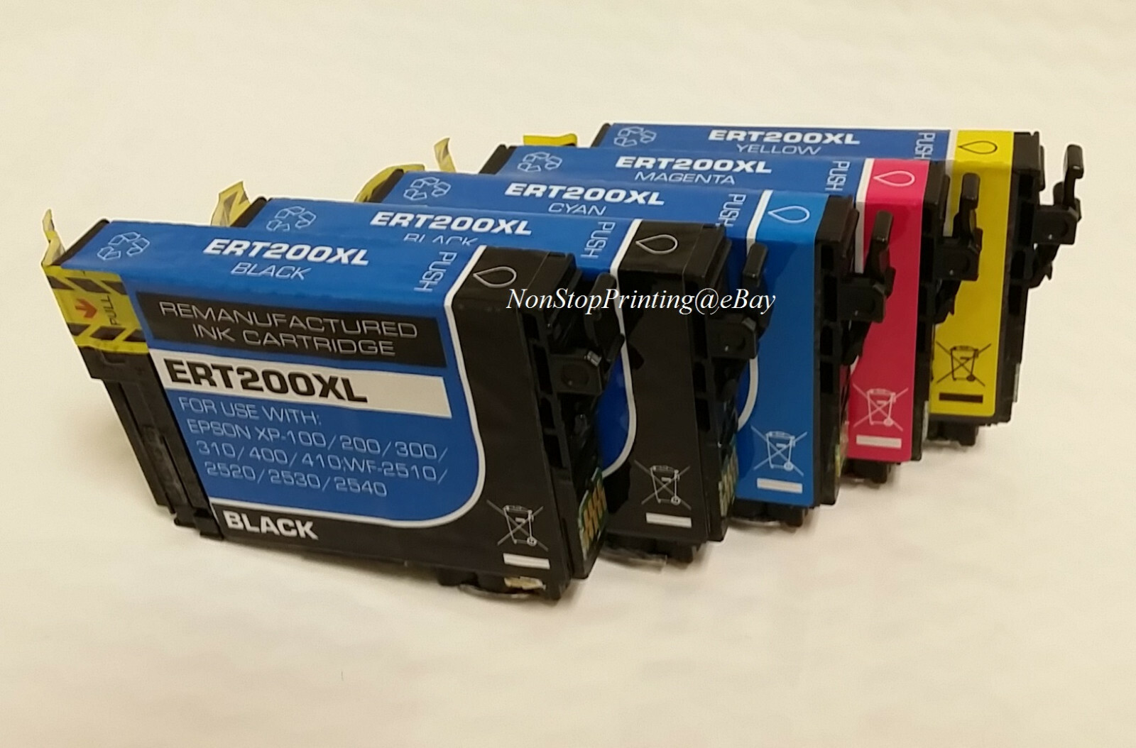 5x Hi-Yield 2BK+CMY Ink For Epson 200 XL T200XL Expression XP200 XP300 XP400 410
