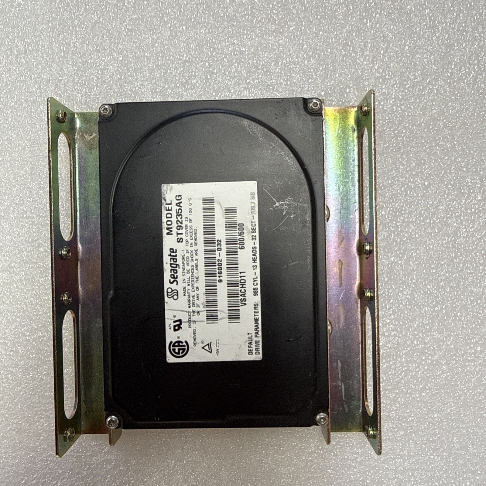 VINTAGE SEAGATE (209.7MB) ST9235A 916DD2-032 ATA IDE 2.5''