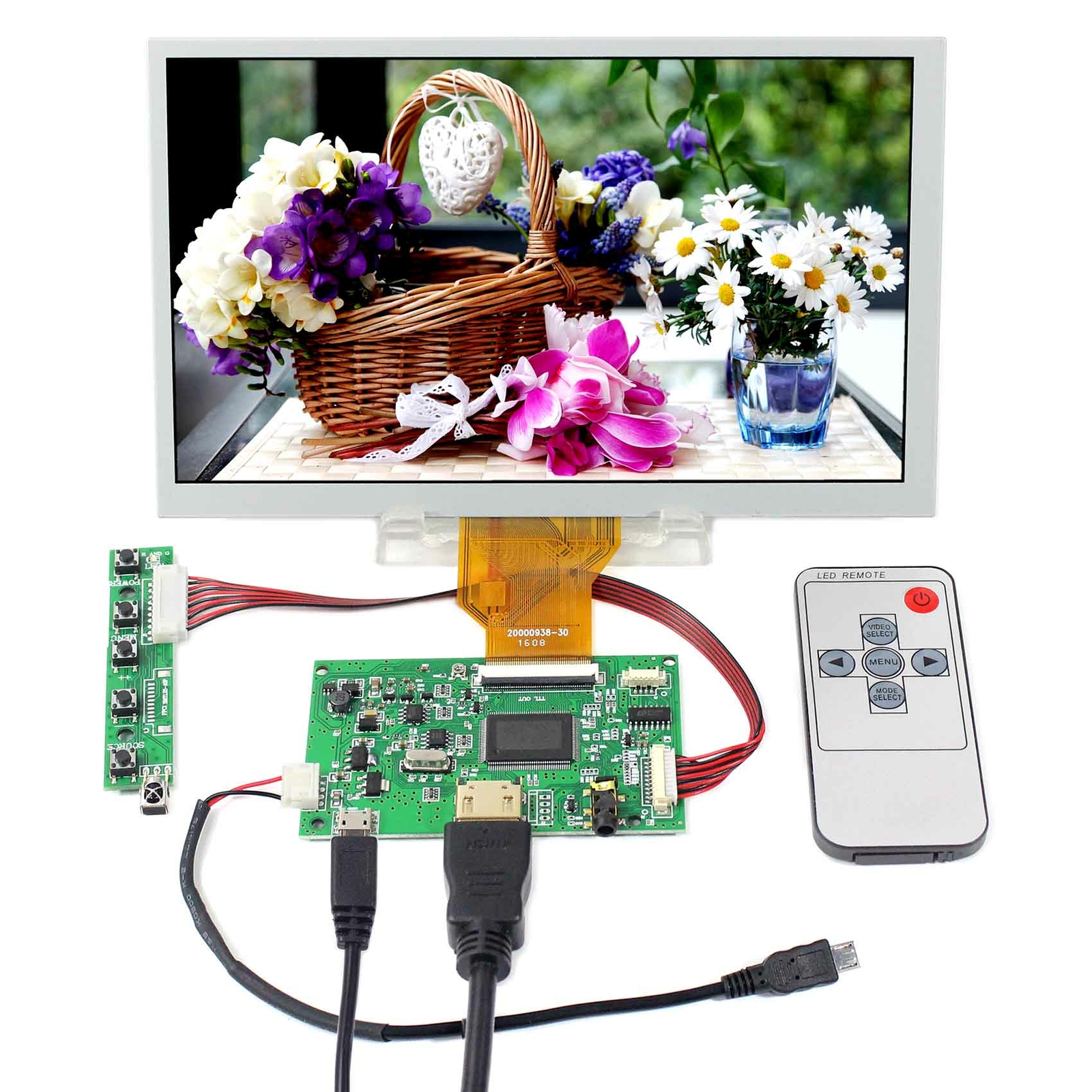 Fit To Raspberry Pi Board HD LCD Controller Board 8" AT080TN64 800X480 LCD