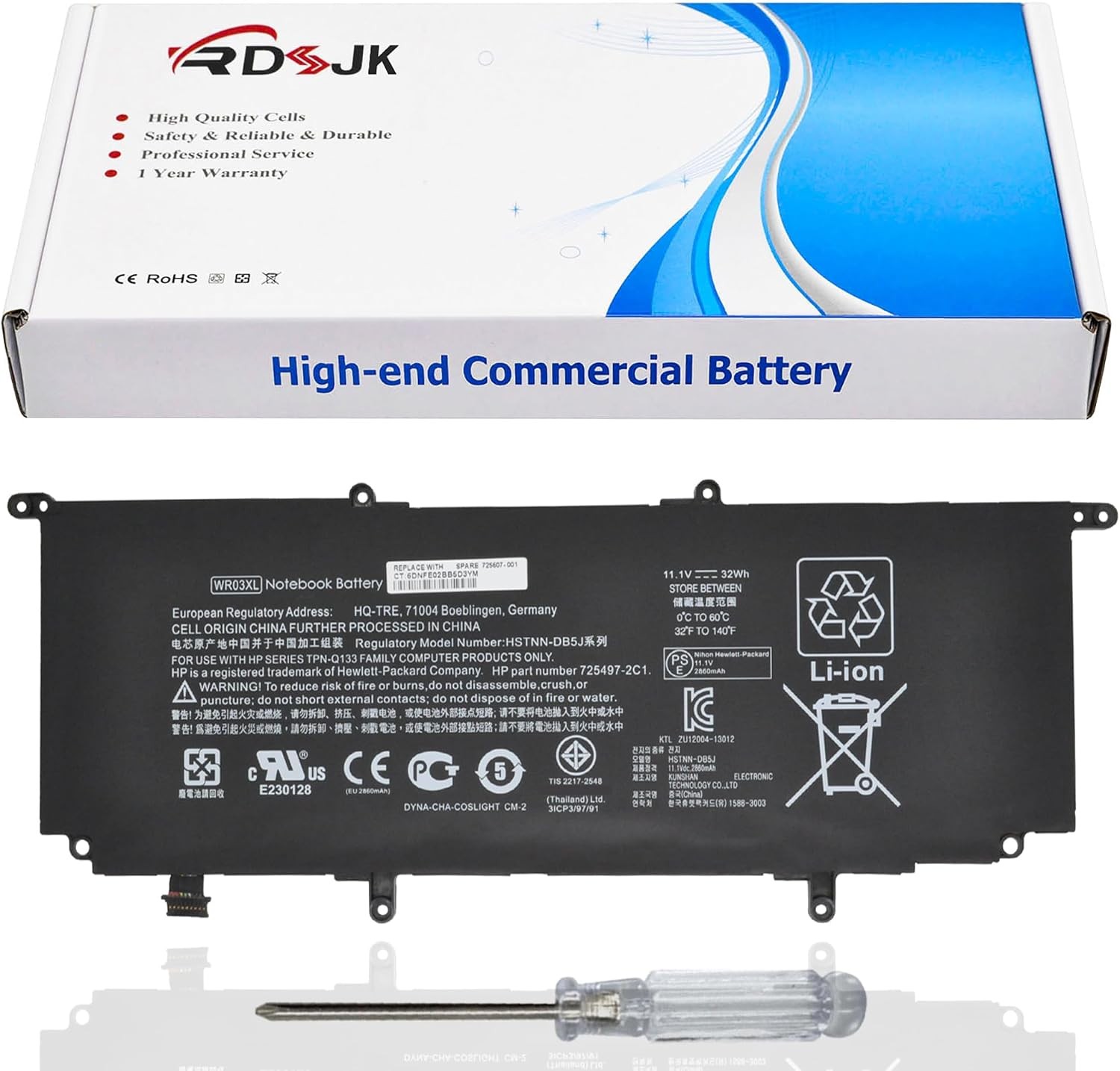 WR03XL Laptop Battery for HP Split X2 13 M000 Ultrabook TPN Q133 HSTN DB5J HSTN