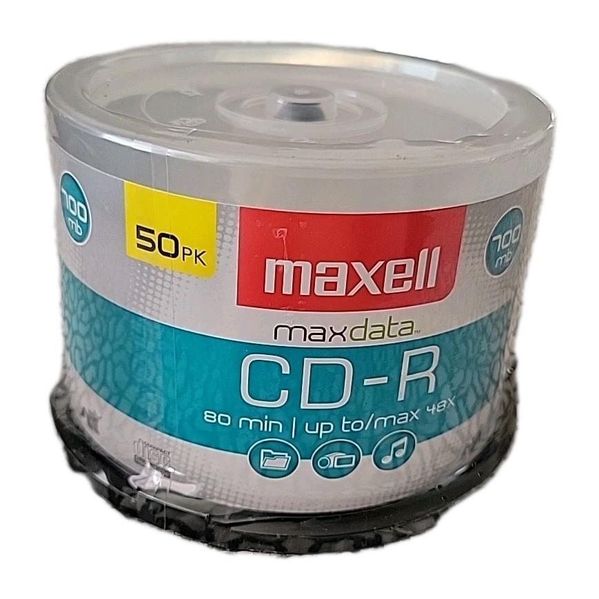 MAXELL MaxData CD-R  Music 80min/48x Recordable Discs Brand New Sealed