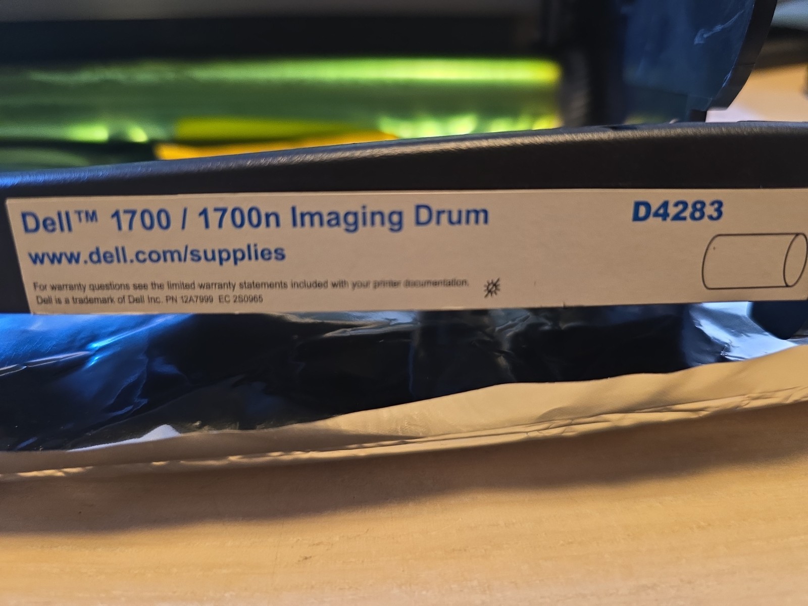 Genuine Dell D4283 Black Imaging Drum Kit 1700n/1710n Laser Printer - Open Box