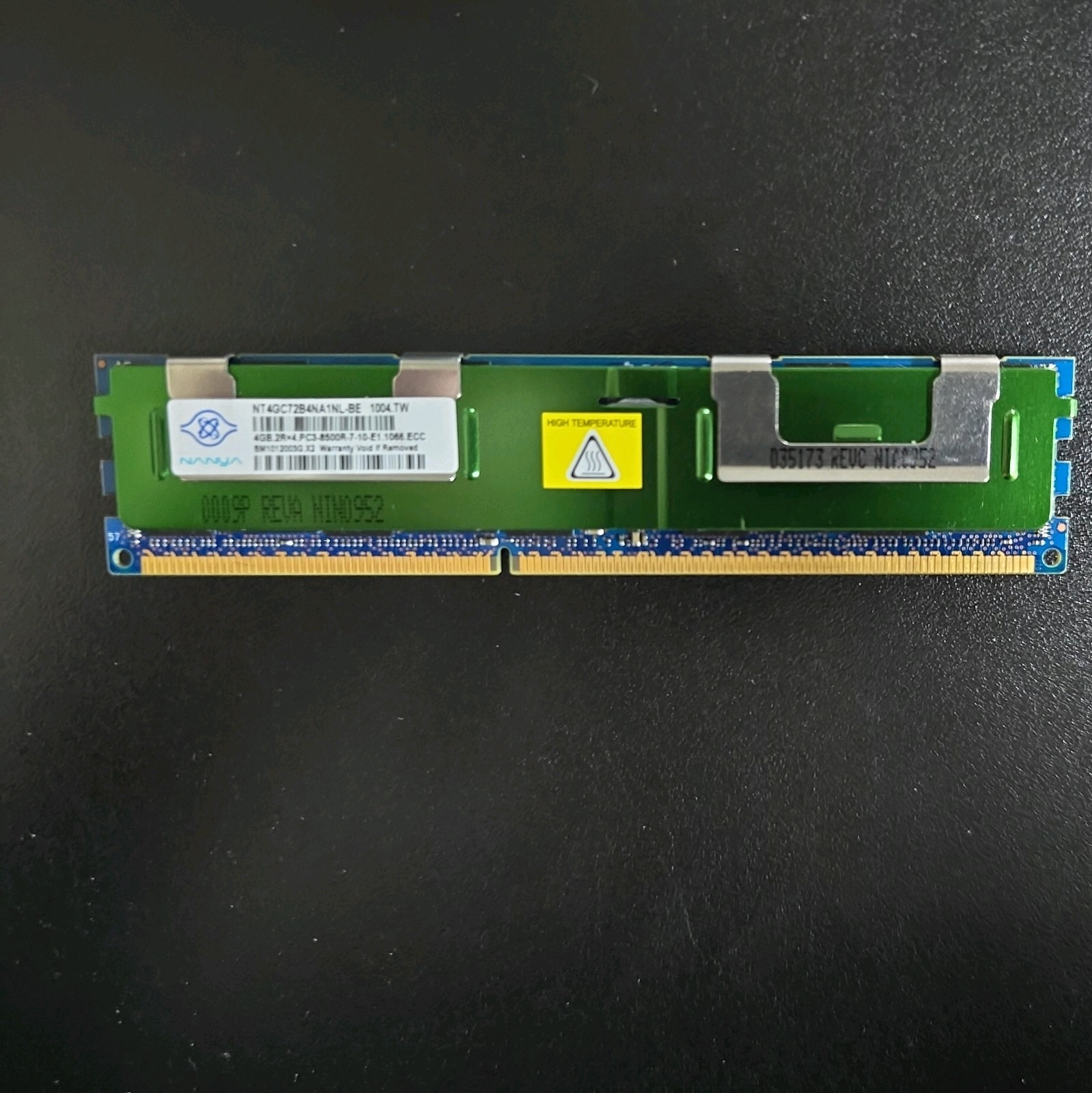  NANYA 4GB 2RX4 PC3-8500R-7-10-E1 NT4GC72B4NA1NL-BE ECC Server RAM
