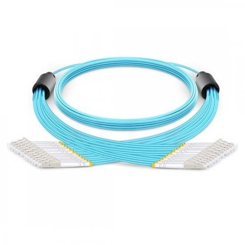 150M LC-LC UPC 12-Fiber OM3 Multimode Armored Outdoor Military Breakout Cable-02