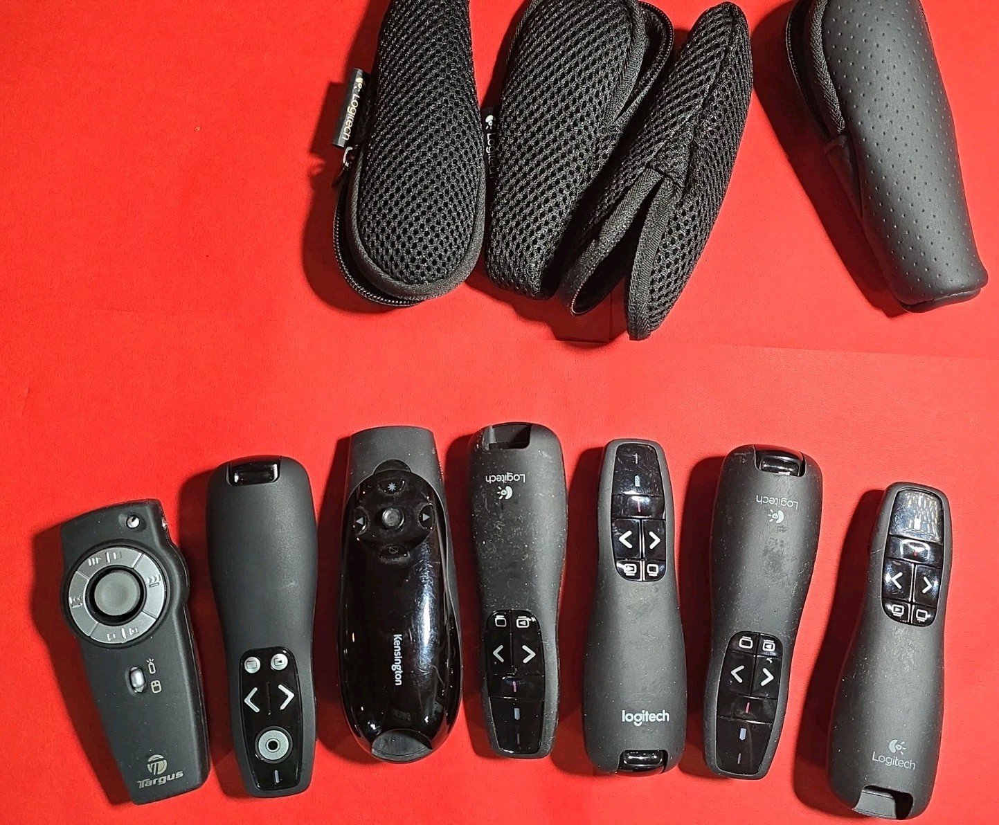 Logitech R400 Kensington Targus Laser Presentation Remotes - Black Lot of X7