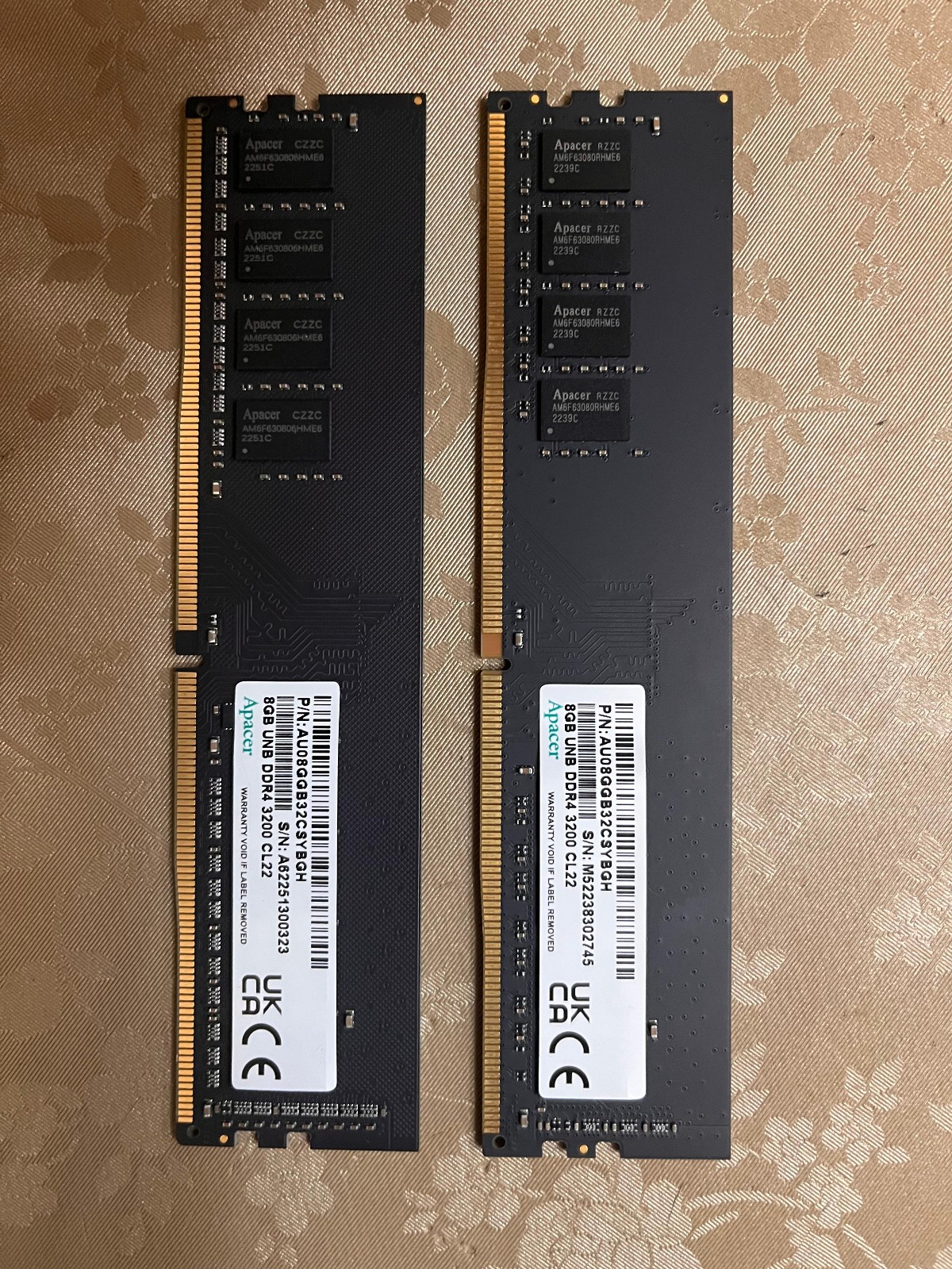 APACER 16GB (2x8GB) DDR4-3200 Desktop RAM P/N: AU08GGB32CSYBGH