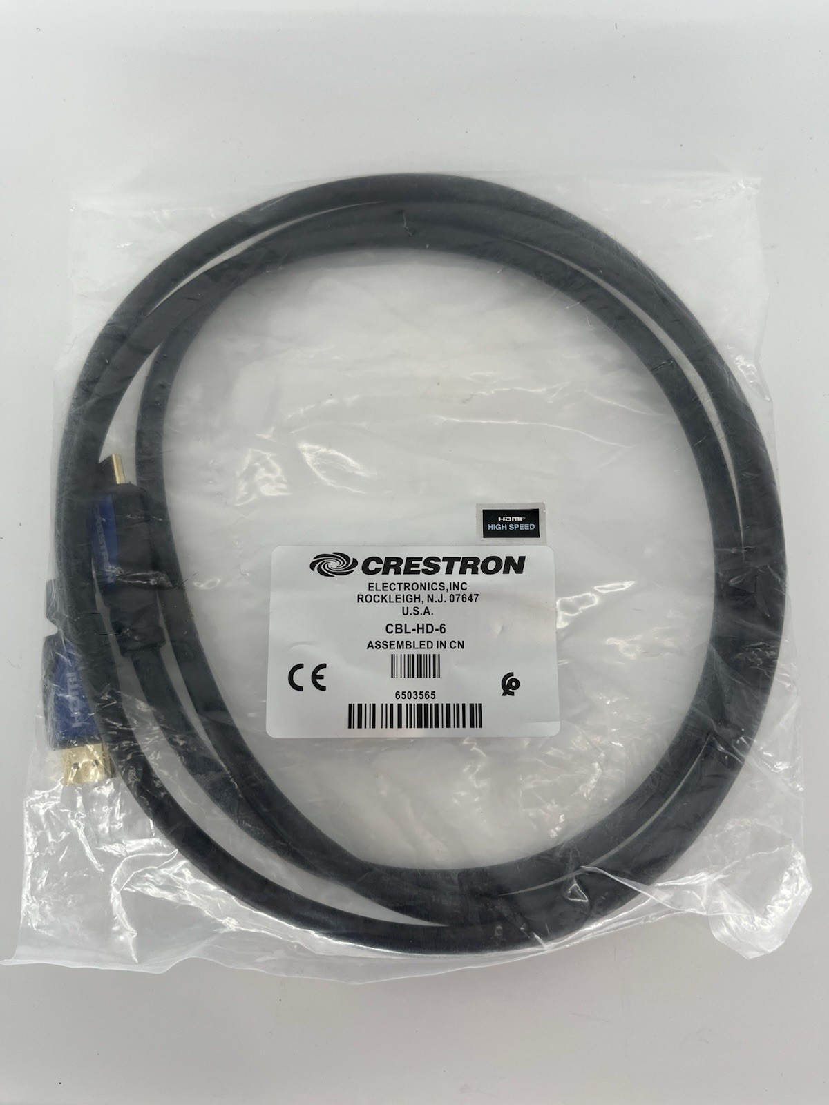 CRESTRON  CBL-HD-6 HDMI® INTERFACE CABLE, 6 ft. 6503565