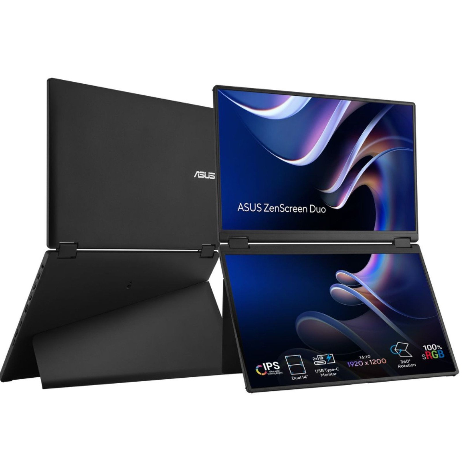 ASUS ZenScreen Duo 14" FHD 60Hz HDR10 5ms(GTG) Auto-rotate Fold Portable Monitor